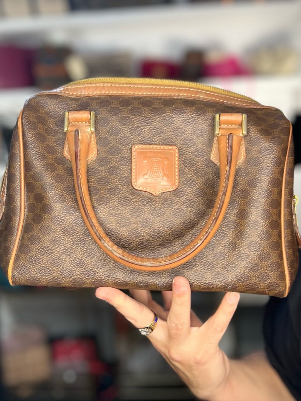 CELINE MACADAM BOSTON BAG